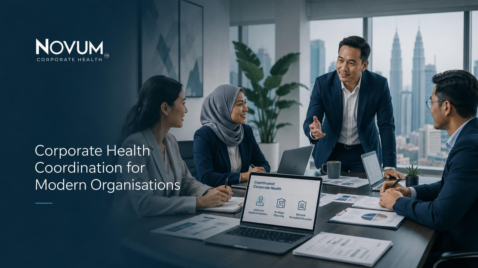 Corporate health coordination framework meeting for modern organisations in the Klang Valley region.